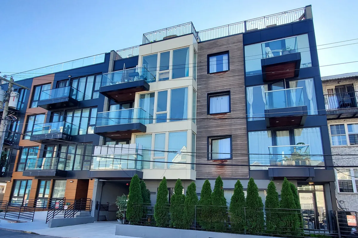 163 Beach 96th Street, the completed building from the street